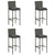 5 Piece Garden Bar Set with Cushions Poly Rattan Grey