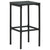 4 Piece Garden Bar Set with Cushions Poly Rattan Black