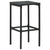 4 Piece Garden Bar Set with Cushions Poly Rattan Black
