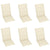 Garden Reclining Chairs 6 pcs with Cushions Solid Acacia Wood