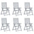 Garden Reclining Chairs 6 pcs with Cushions Solid Acacia Wood