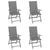 Garden Reclining Chairs 4 pcs with Cushions Solid Wood Acacia