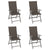 Garden Reclining Chairs 4 pcs with Cushions Solid Wood Acacia