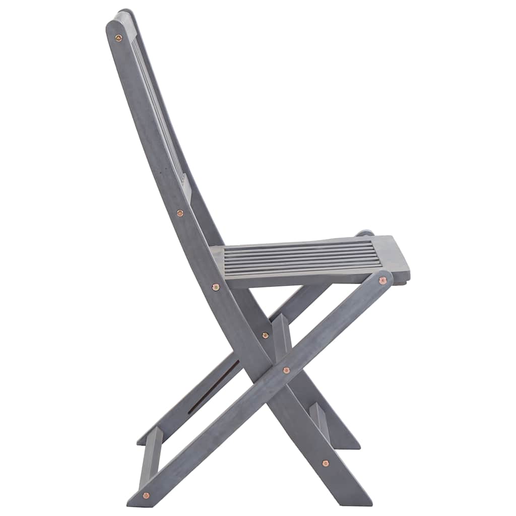 Folding Outdoor Chairs 6 pcs with Cushions Solid Acacia Wood