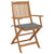 Folding Garden Chairs 6 pcs with Cushions Solid Wood Acacia