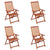 Folding Garden Chairs 4 pcs Solid Acacia Wood