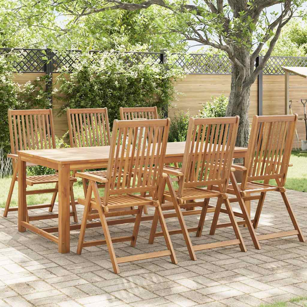 Folding Garden Chairs 6 pcs Solid Wood Acacia