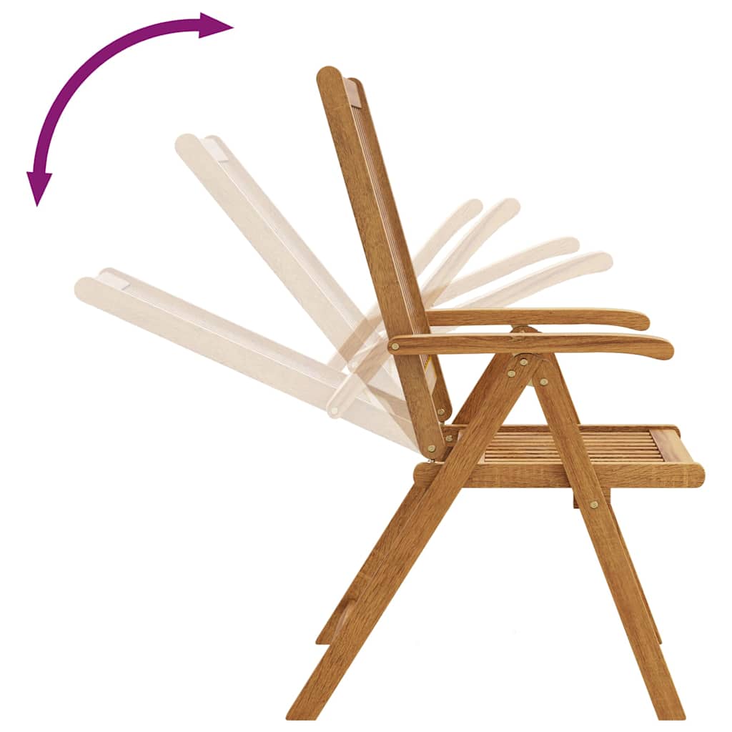 Folding Garden Chairs 6 pcs Solid Wood Acacia