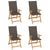 Garden Chairs 4 pcs with Taupe Cushions Solid Teak Wood