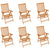 Garden Chairs 6 pcs with Taupe Cushions Solid Teak Wood