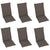 Garden Chairs 6 pcs with Taupe Cushions Solid Teak Wood