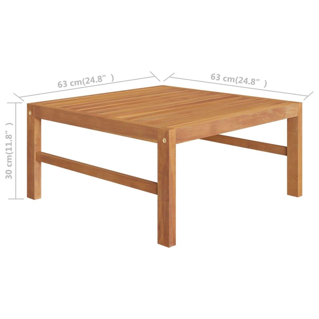 Garden Table 63x63x30 cm Solid Teak Wood