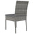 3 Piece Garden Dining Set Poly Rattan Grey
