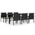 7 Piece Garden Dining Set Poly Rattan Black