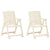 Garden Chairs 2 pcs Plastic White