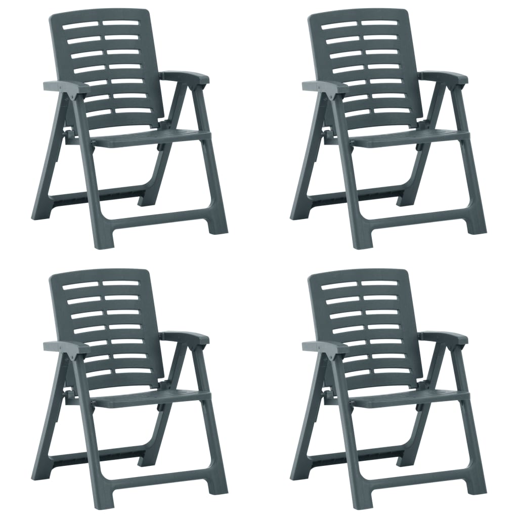 Garden Chairs 4 pcs Plastic Green