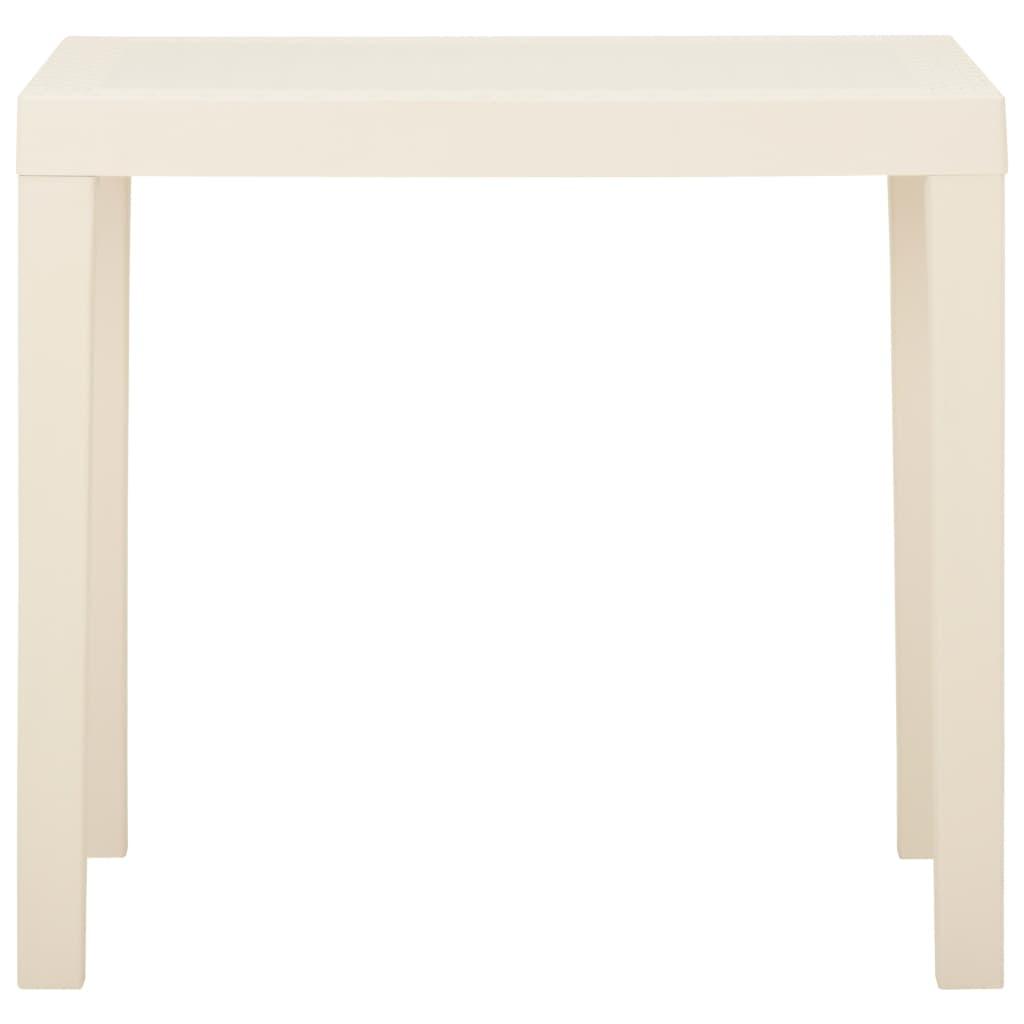 Garden Table White 79x65x72 cm Plastic