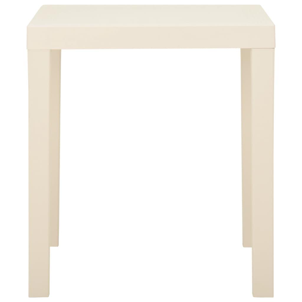Garden Table White 79x65x72 cm Plastic
