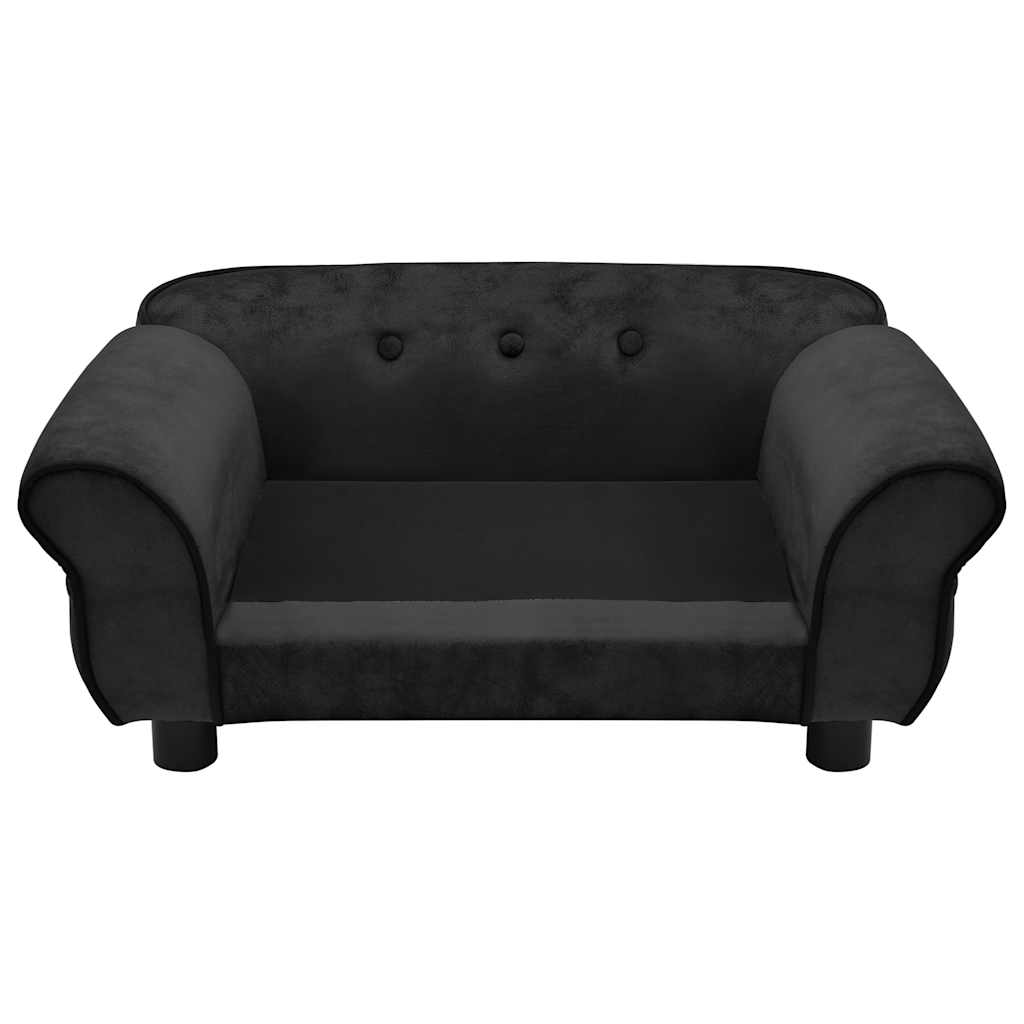 Dog Sofa Black 72x45x30 cm Plush