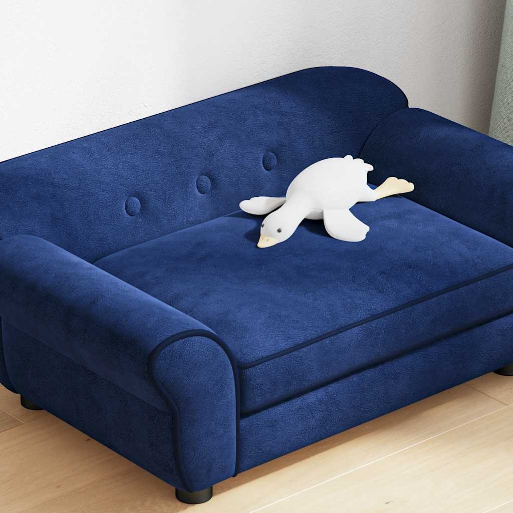 Dog Sofa Blue 72x45x30 cm Plush