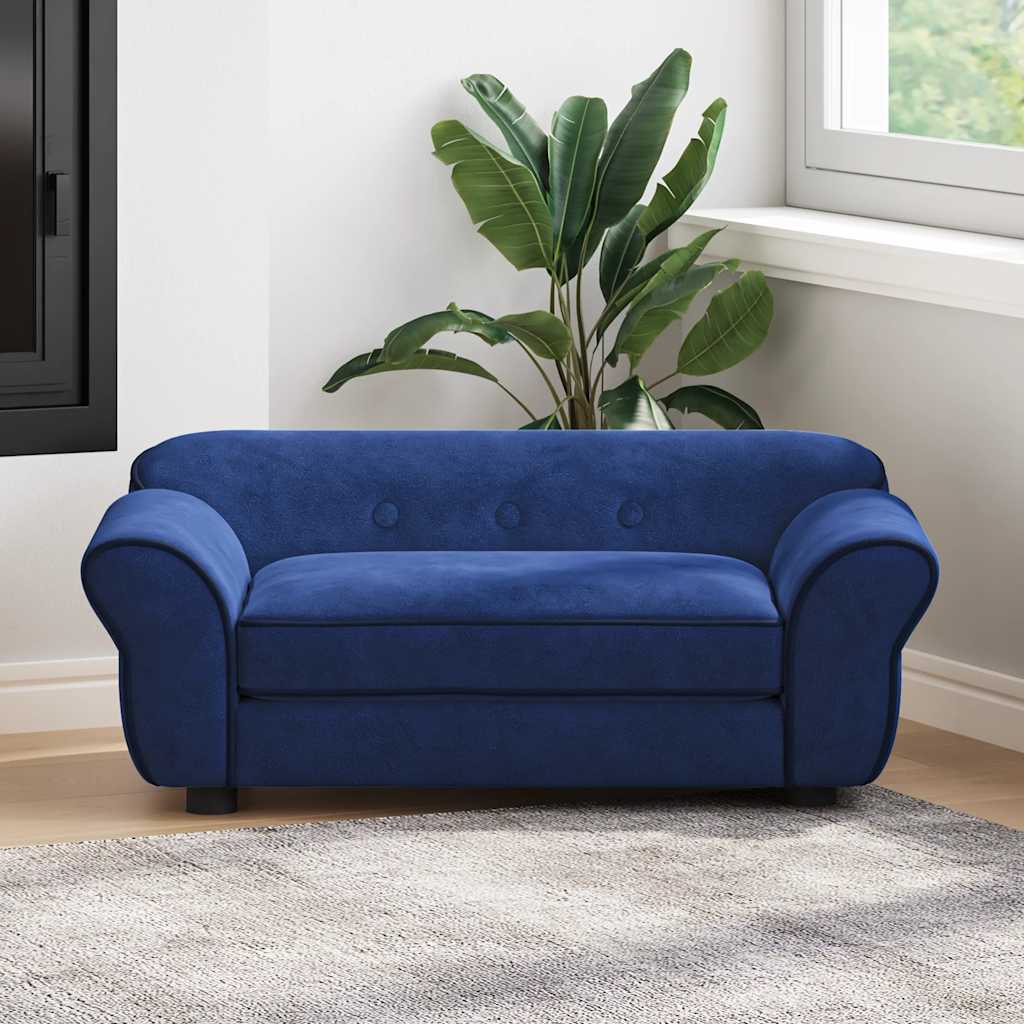 Dog Sofa Blue 72x45x30 cm Plush