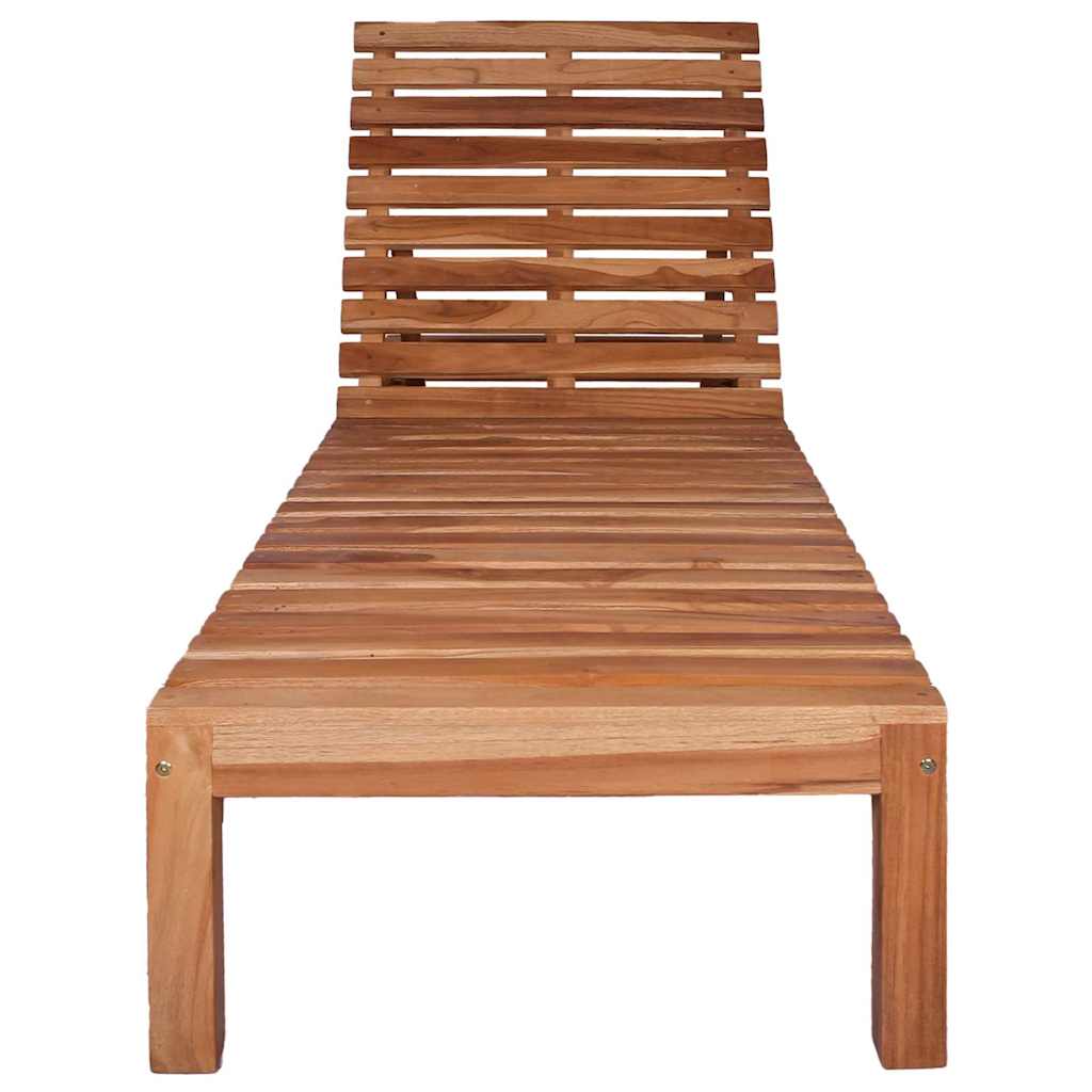 Sun Lounger Solid Wood Teak
