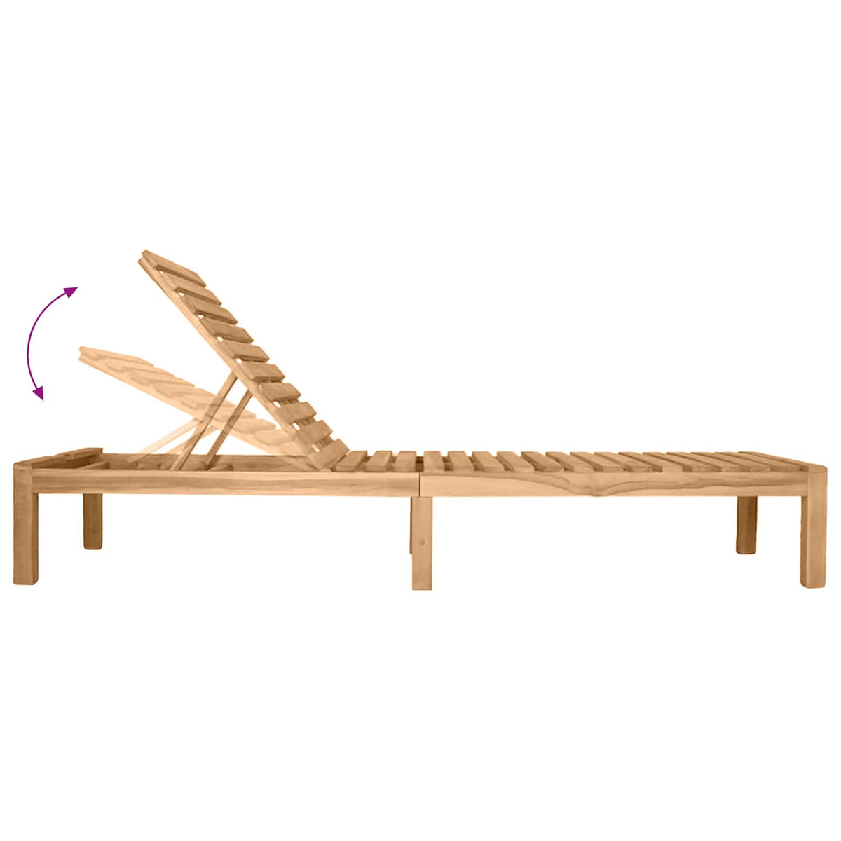 Sun Lounger Solid Wood Teak