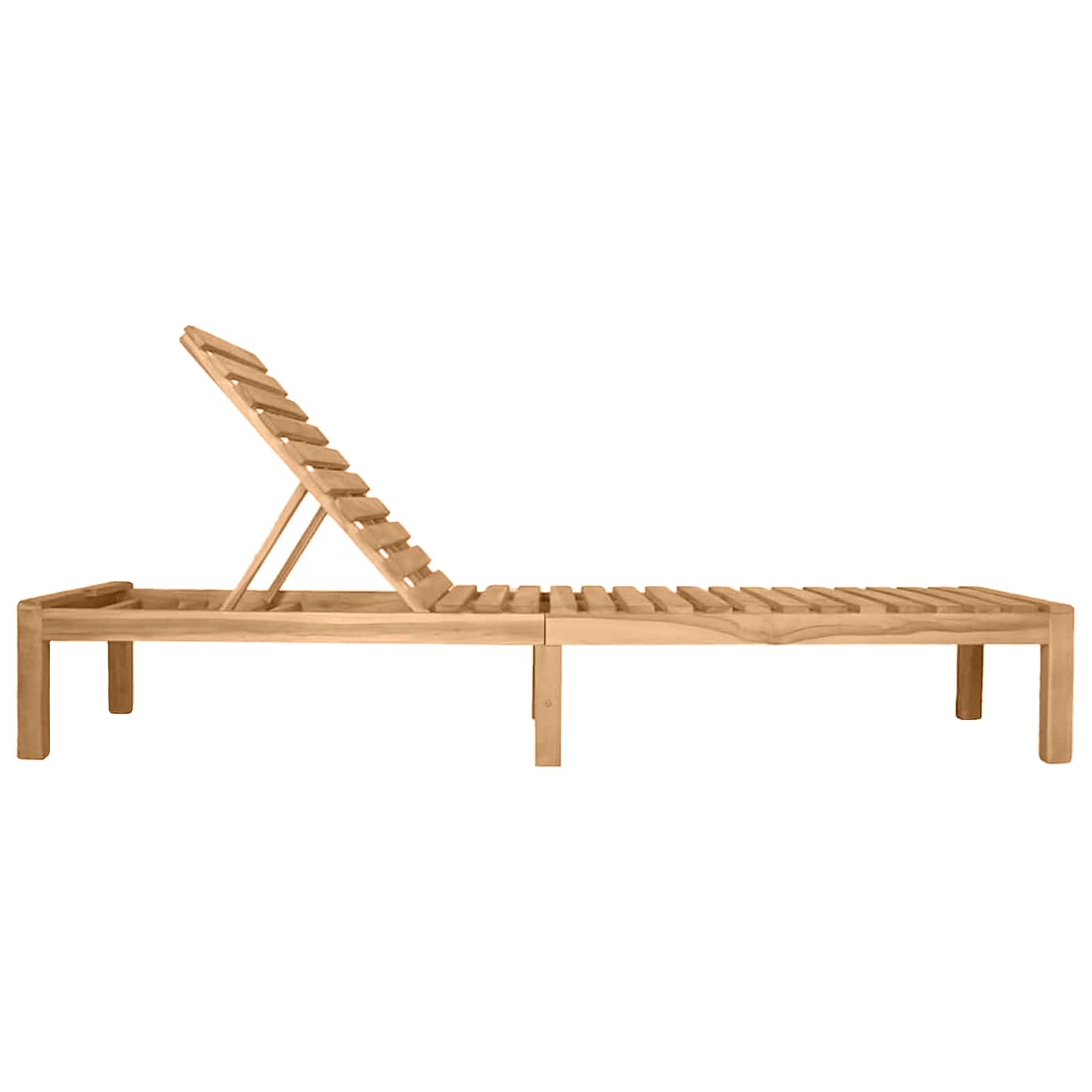 Sun Lounger Solid Wood Teak