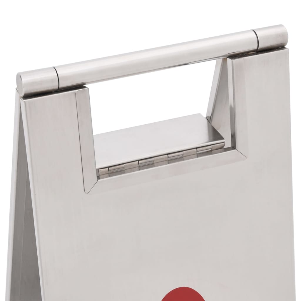 Folding Wet Floor Sign Stainless Steel