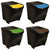 Stackable Garbage Bin Boxes 3 pcs Anthracite 75 L Polypropylene