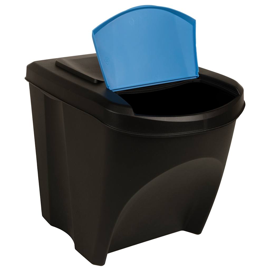 Stackable Garbage Bin Boxes 3 pcs Anthracite 75 L Polypropylene