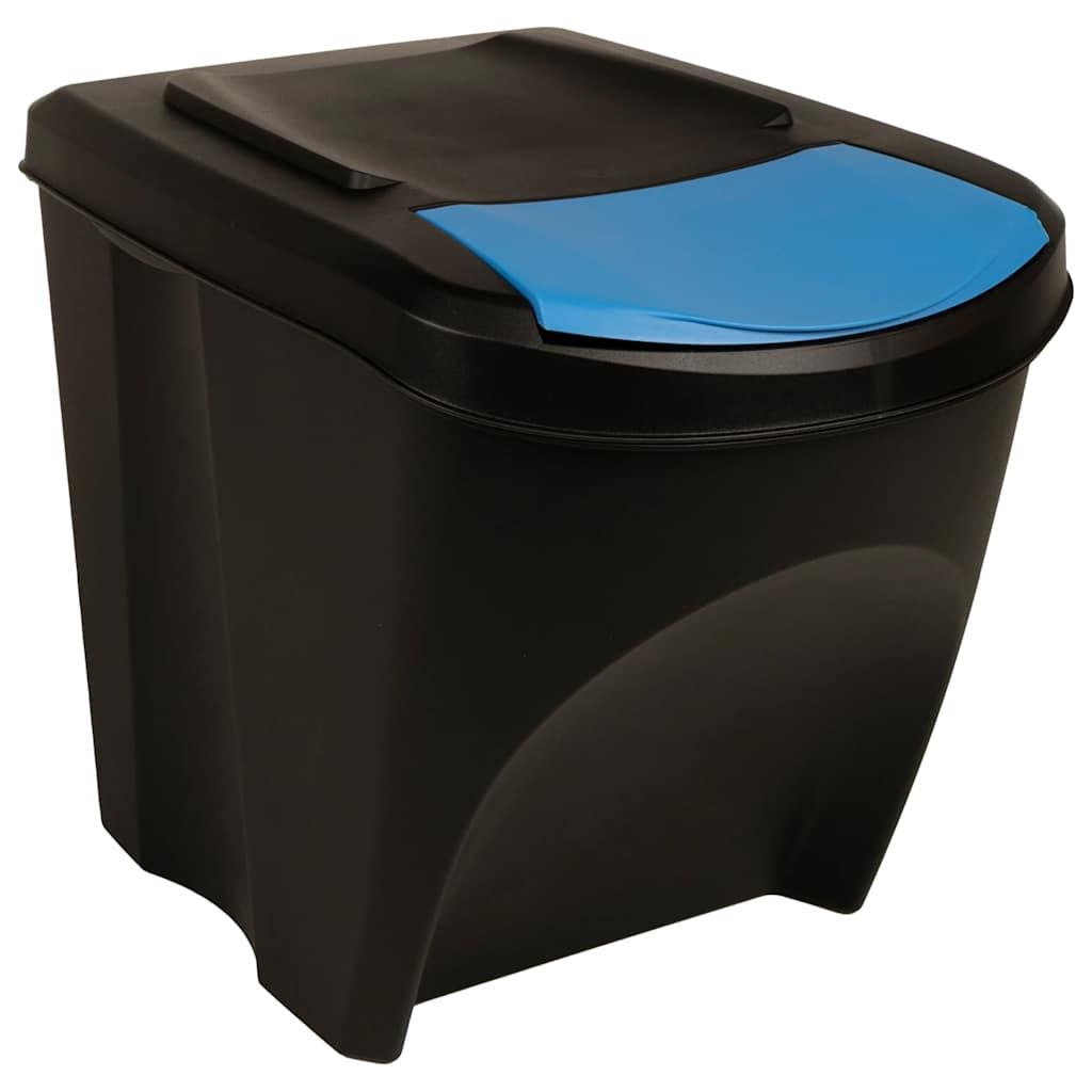 Stackable Garbage Bin Boxes 4 pcs Anthracite 100 L Polypropylene