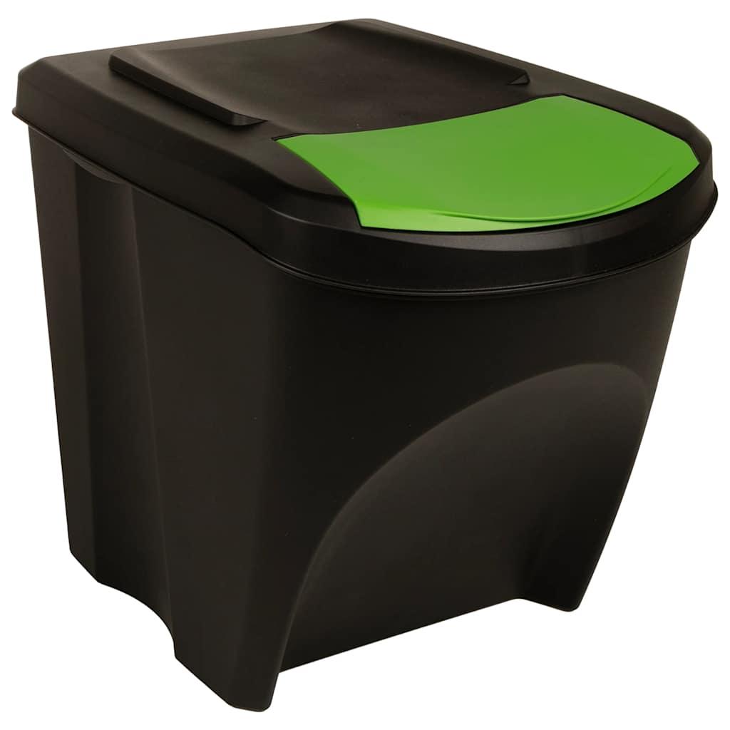 Stackable Garbage Bin Boxes 4 pcs Anthracite 100 L Polypropylene