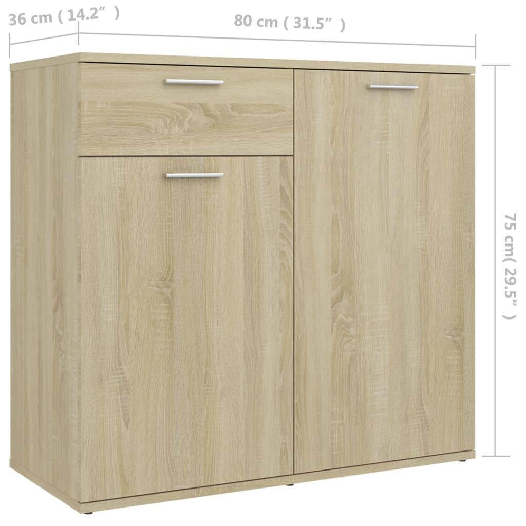 Sideboard Sonoma Oak 80x36x75 cm Engineered Wood