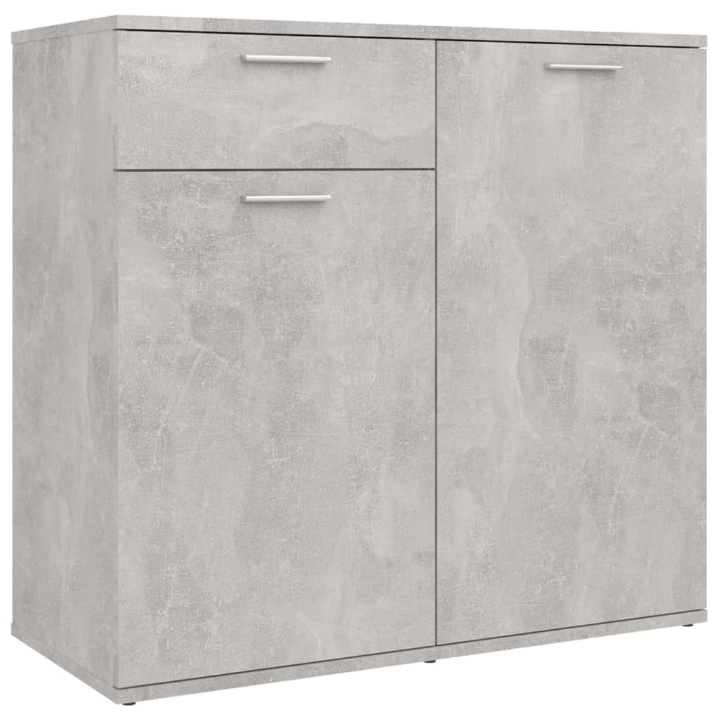 Sideboard Concrete Grey 80x36x75 cm Engineered Wood