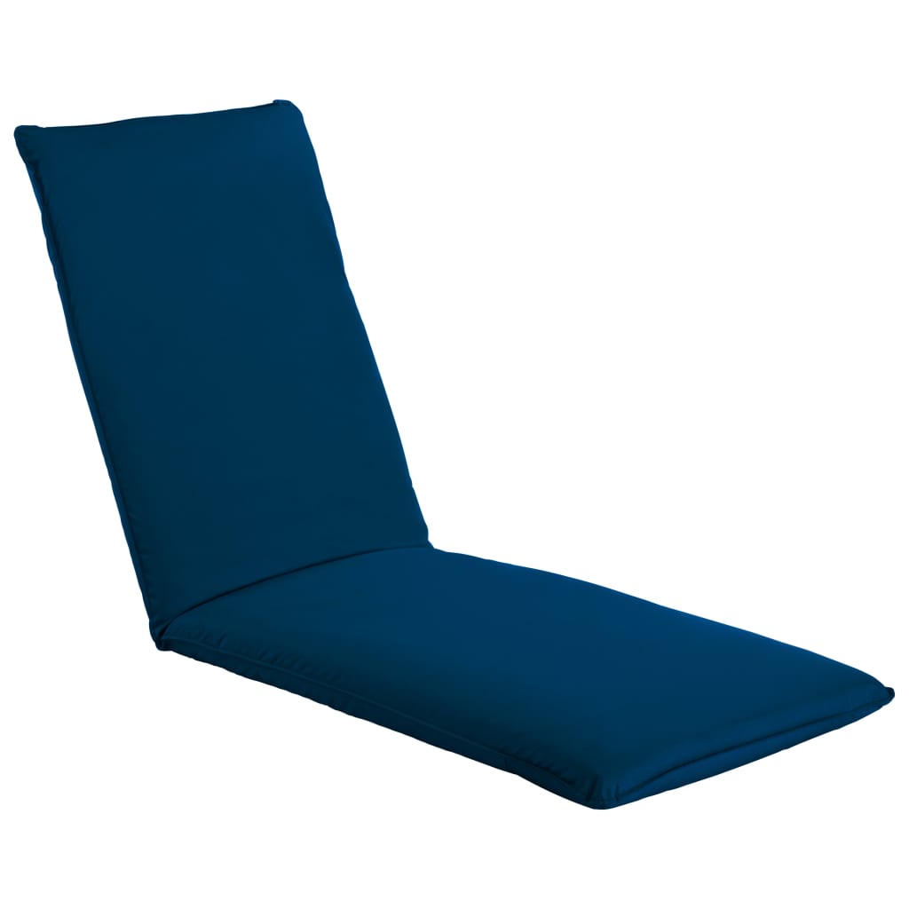 Foldable Sunlounger Oxford Fabric Navy Blue