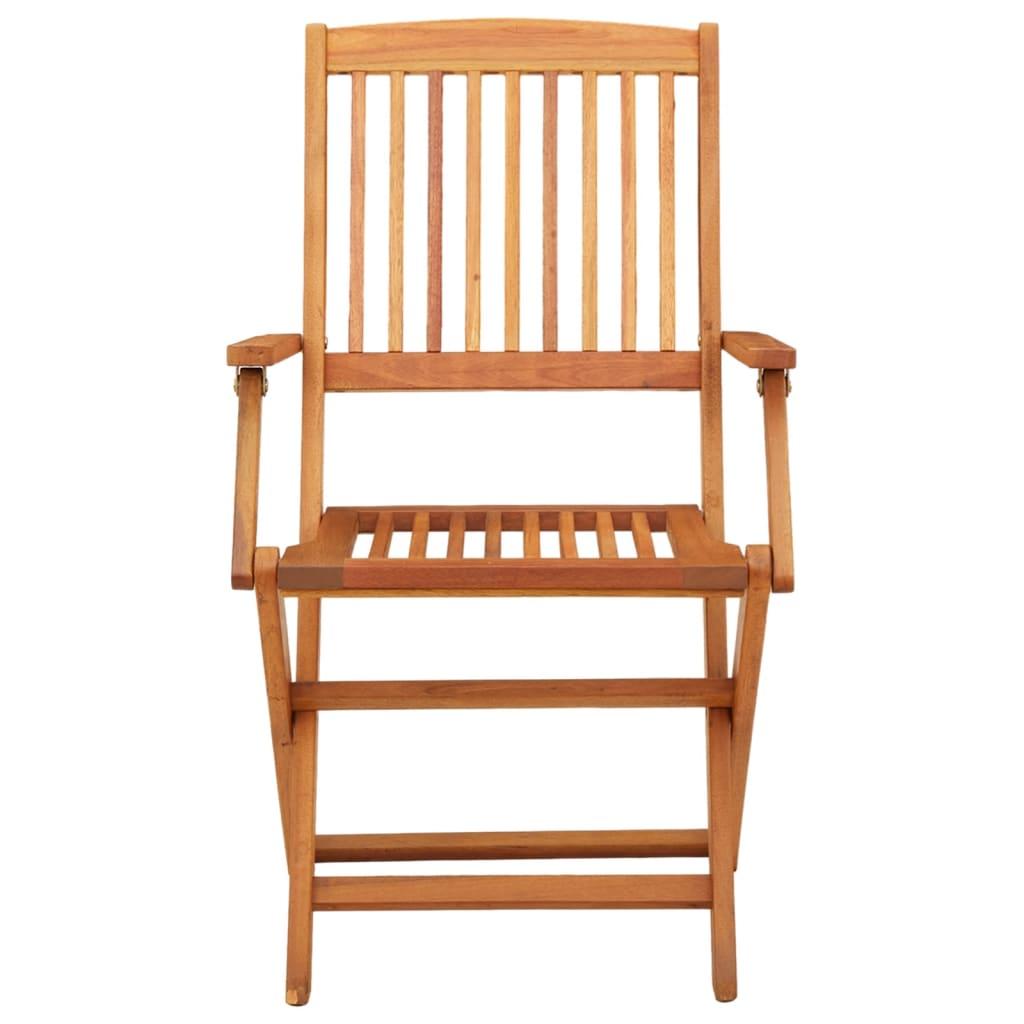 Folding Garden Chairs 4 pcs Solid Eucalyptus Wood