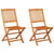 Folding Garden Chairs 2 pcs Solid Eucalyptus Wood