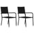 3 Piece Garden Dining Set Black