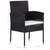 3 Piece Garden Dining Set Black