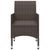 5 Piece Garden Dining Set Brown