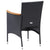 5 Piece Garden Dining Set Black