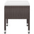 5 Piece Garden Dining Set Brown