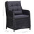 5 Piece Garden Dining Set Black