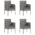 5 Piece Garden Dining Set Grey