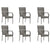 7 Piece Garden Dining Set Grey