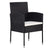 7 Piece Garden Dining Set Black