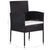 7 Piece Garden Dining Set Black