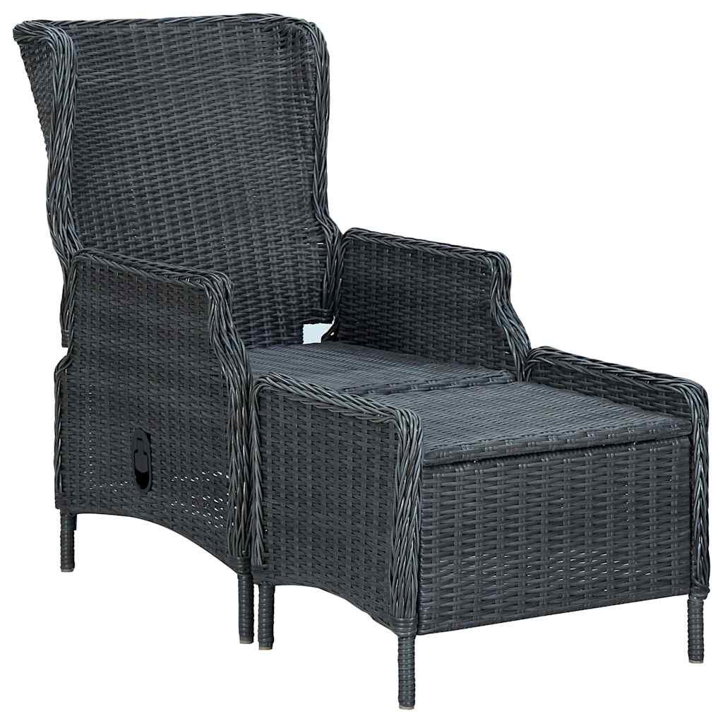 9 Piece Garden Dining Set Dark Grey