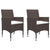 3 Piece Garden Dining Set Brown